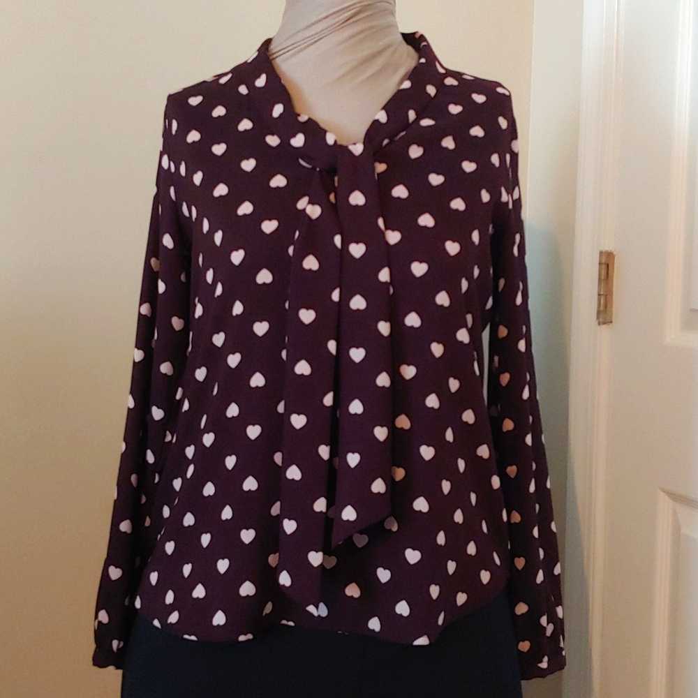 Loft hearts blouse